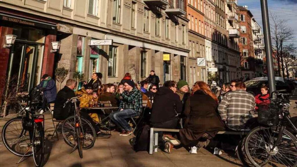 Denmark tourist spots, local Nørrebro district cafes and street life
