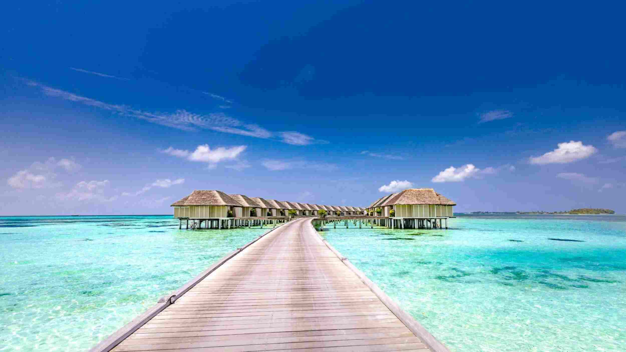 Maldivian seaplanes, bungalows