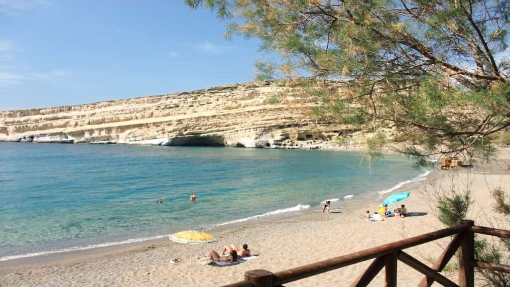 Snorkeling in Crete Greece, Matala beach
