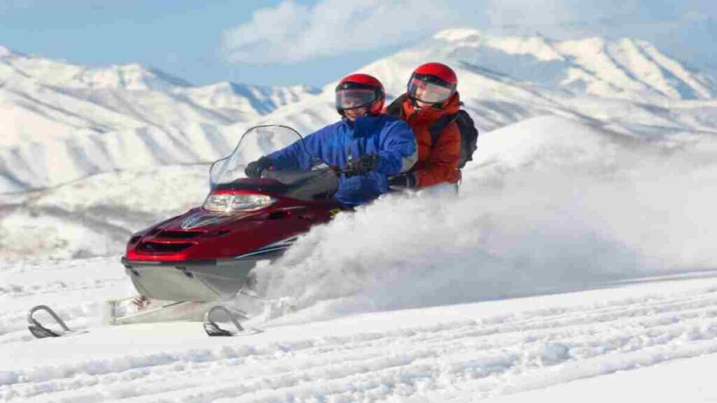 Finnish Lapland Christmas, snowmobile