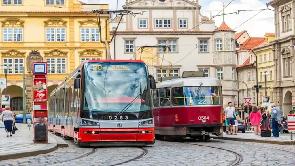 Visiting Prague in Czech Republic, Tram 22