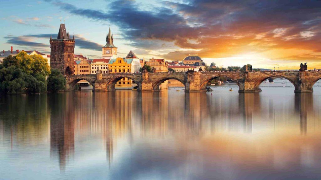 Visiting Prague in Czech Republic, bridge