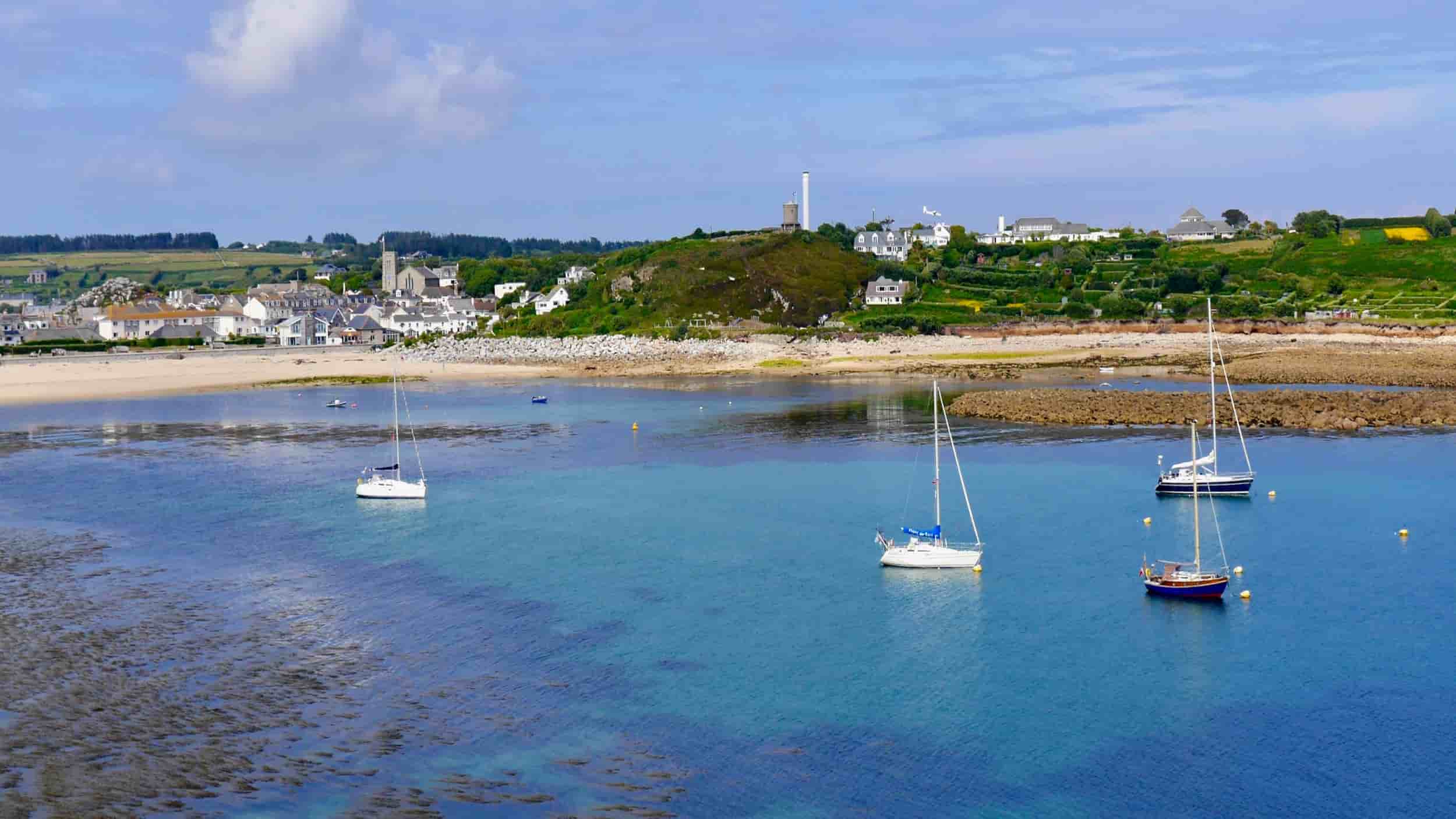 Scilly Islands Cornwall, boats in the harbour