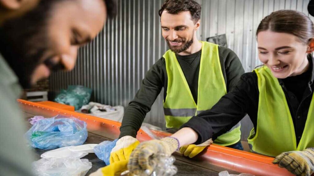 Beach clean ups litter recycling facility.