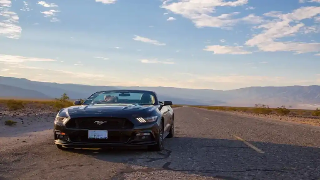 West coast California road trip, Mustang convertible