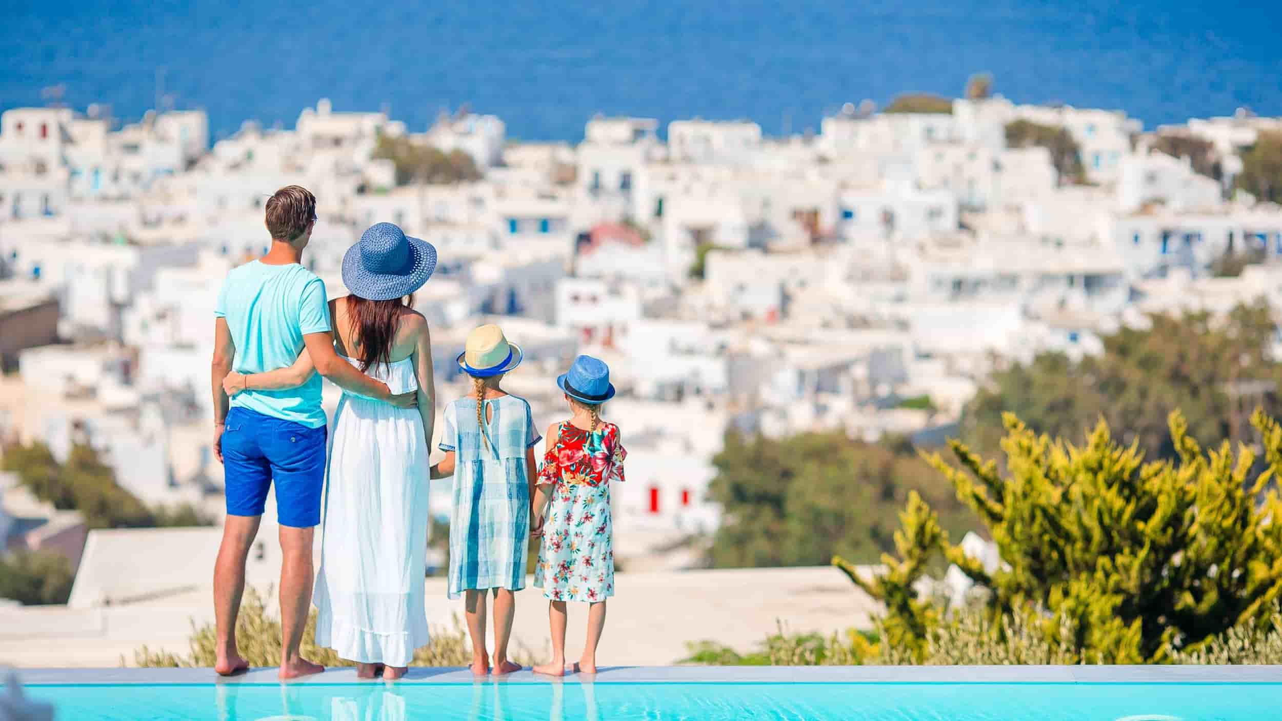Family hotels in Santorini, sea view