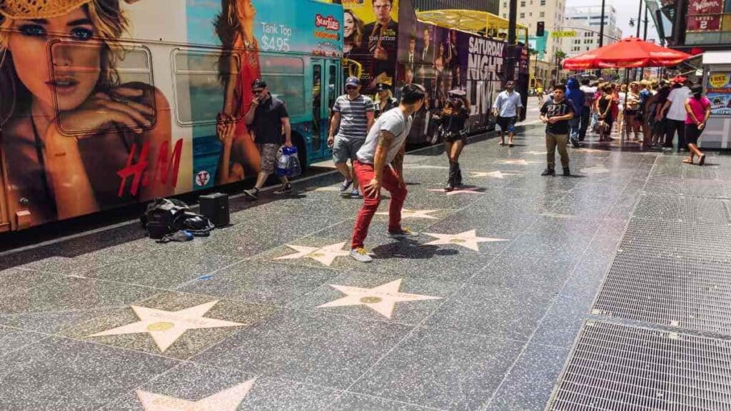 Los Angeles California itinerary, Hollywood walk of fame