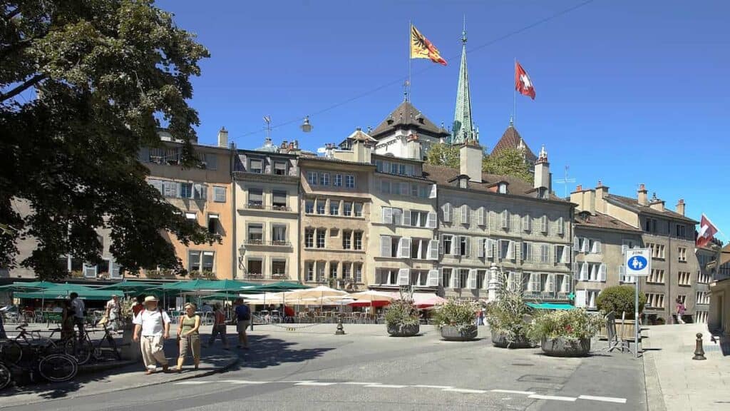 Tourist places in Geneva Switzerland, Place Bourg de Four