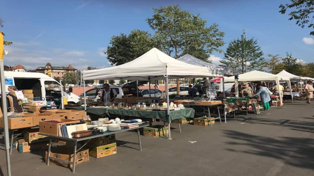 Tourist places in Geneva Switzerland, Plainpalais Market