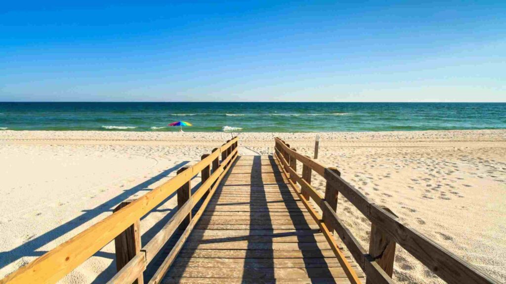 Popular vacation spots in Florida, boardwalk