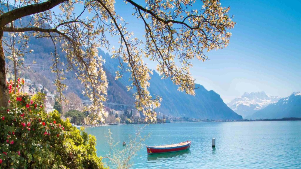 Tourist places in Geneva Switzerland, lake view