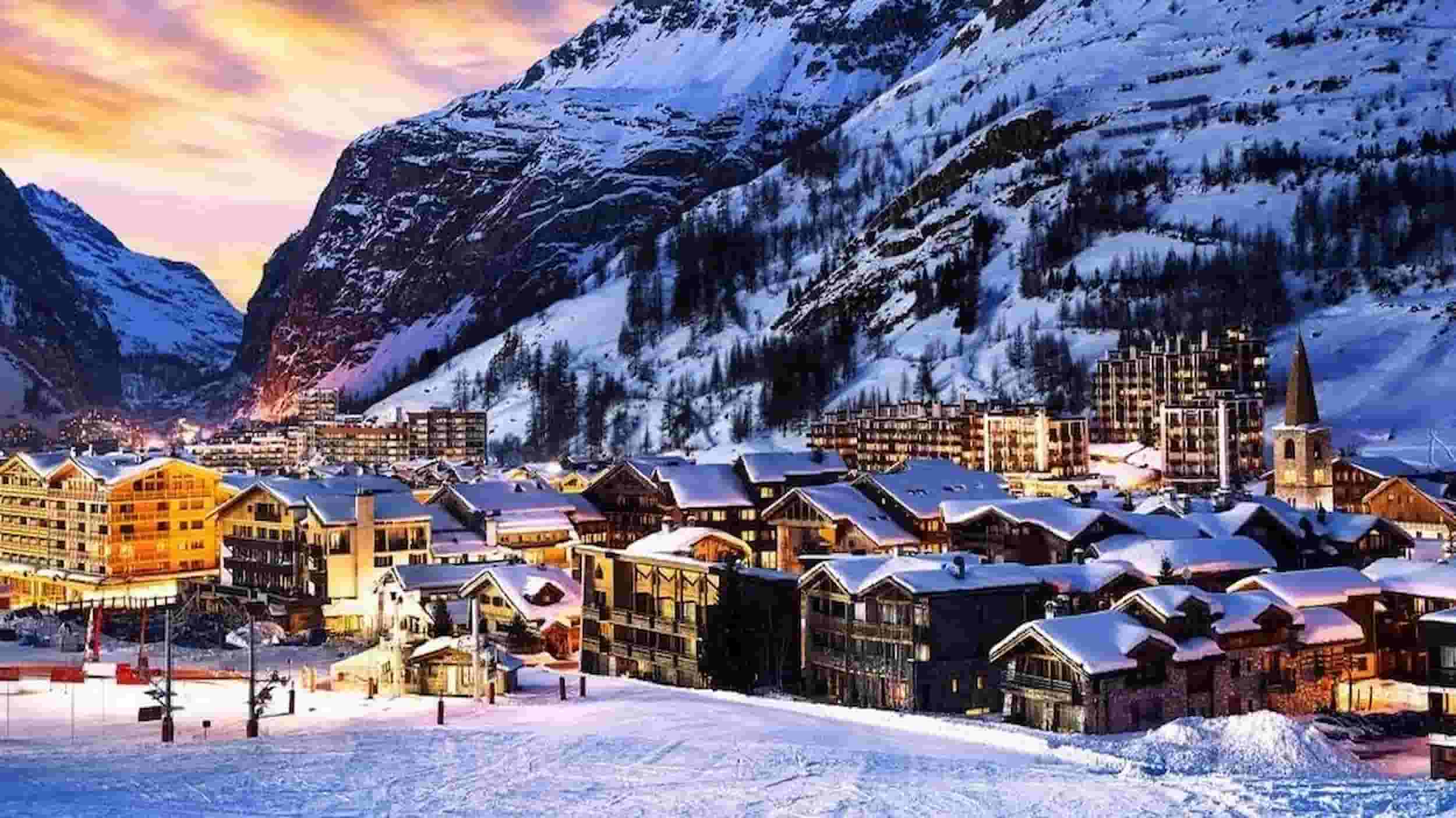 Snowy vacation spots, Val d'Isère ski resort