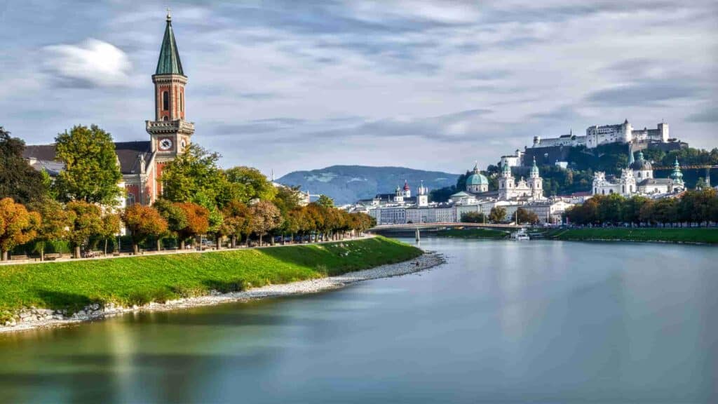 Tourist Places in Salzburg, river view