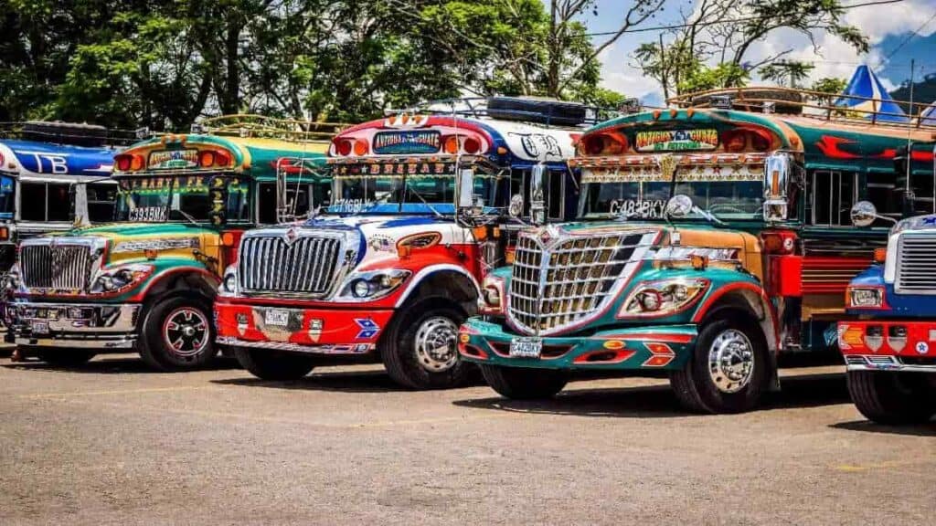 Cities in Nicaragua, Colorful Buses