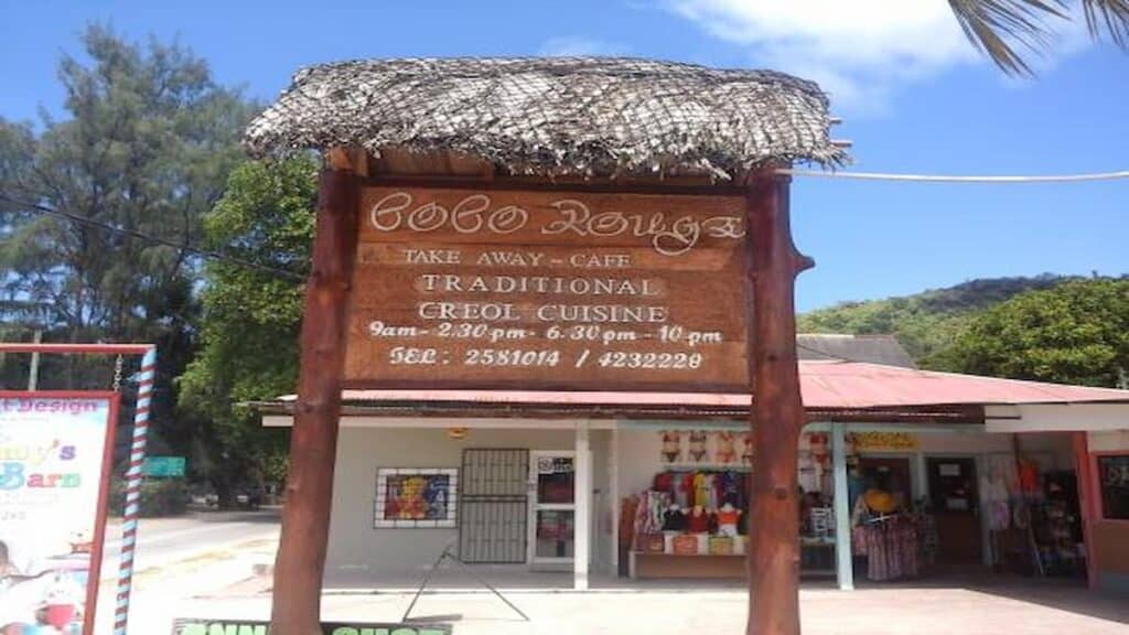 Praslin Island Seychelles, Coco Rouge restaurant