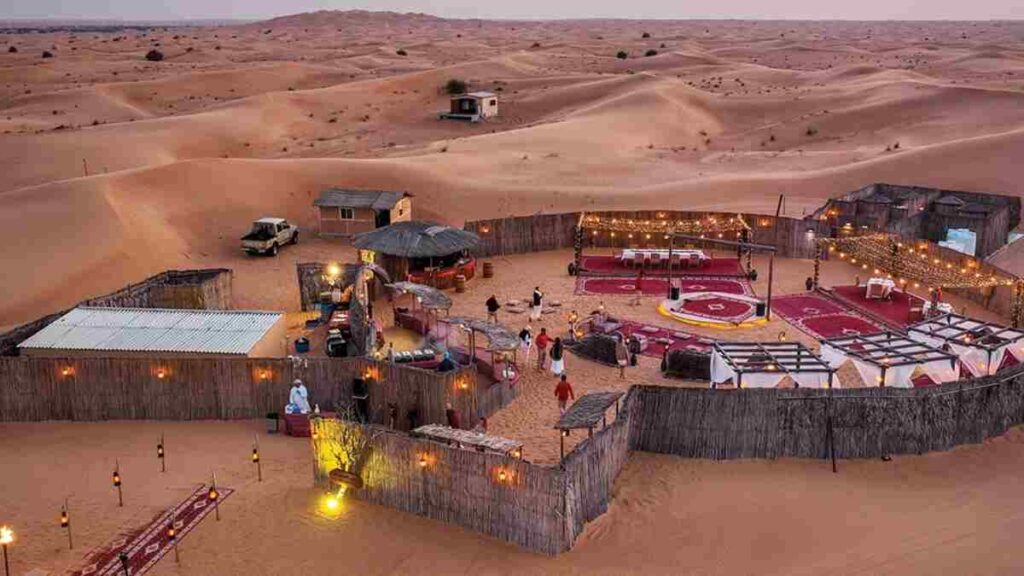Dune bashing in Dubai, Bedouin camp