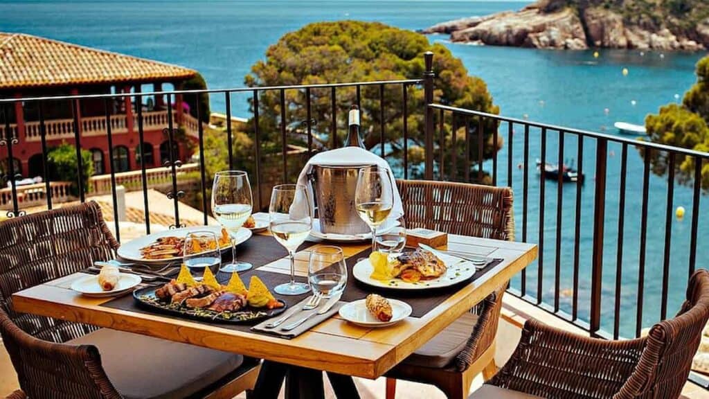 Begur Spain, Restaurant Hotel Aiguablava