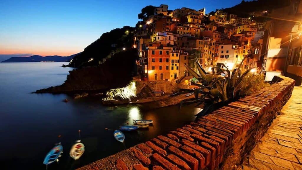 Cinque Terre Italy Attractions, Sunset light in Riomaggiore