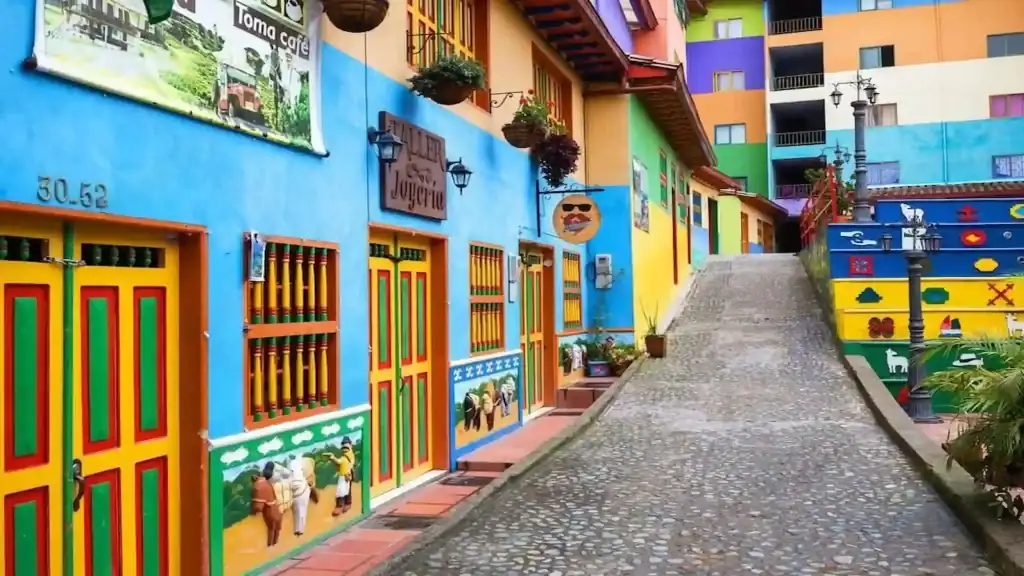 Guatapé town Colombia, back streets