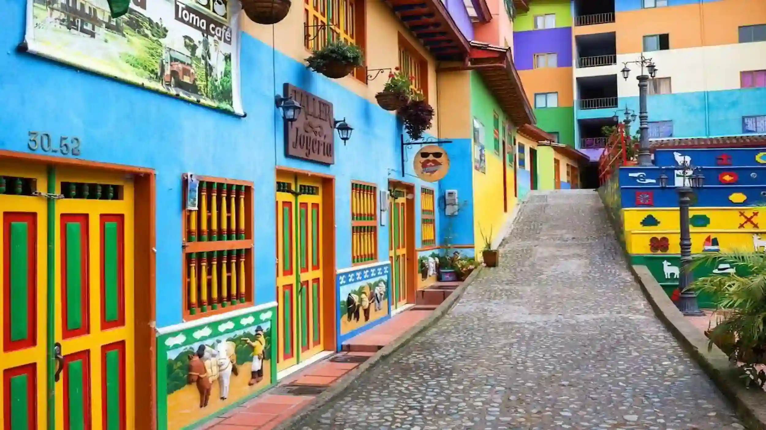 Guatapé town Colombia, back streets