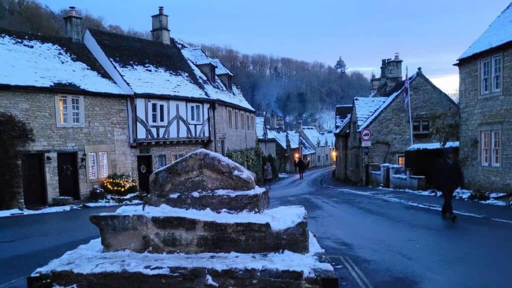 Castle Combe Wiltshire, winter