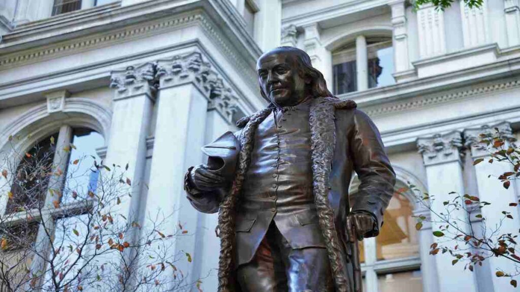 Freedom trail Boston stops, Benjamin Franklin statue