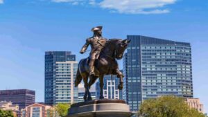 Freedom trail Boston stops, Washington statue