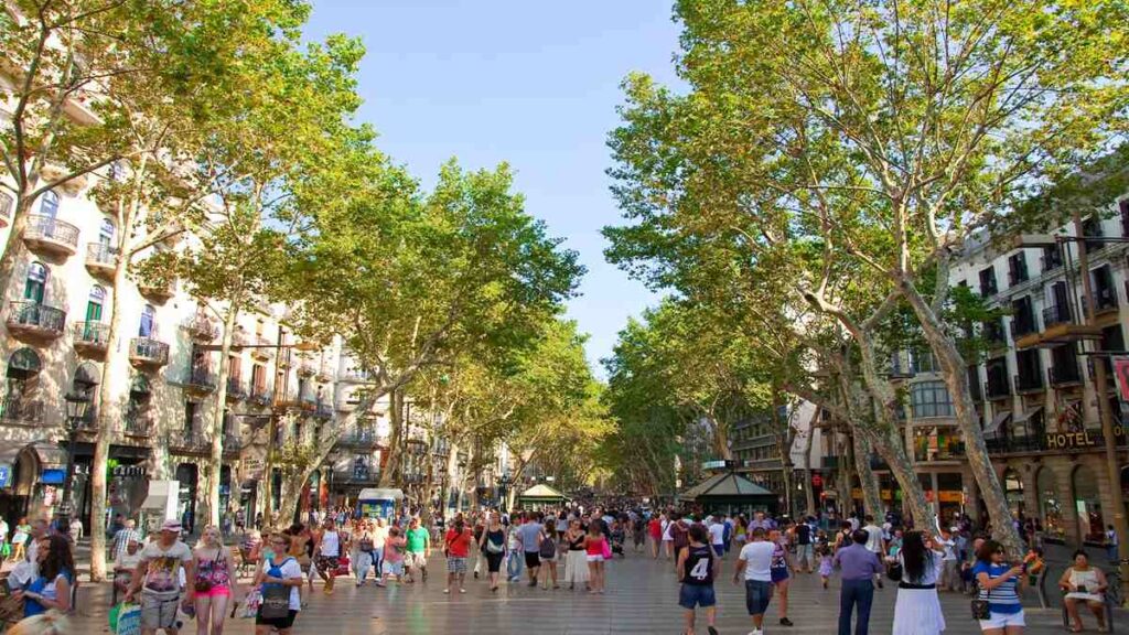 Tourist attractions in Barcelona Spain, La rambla