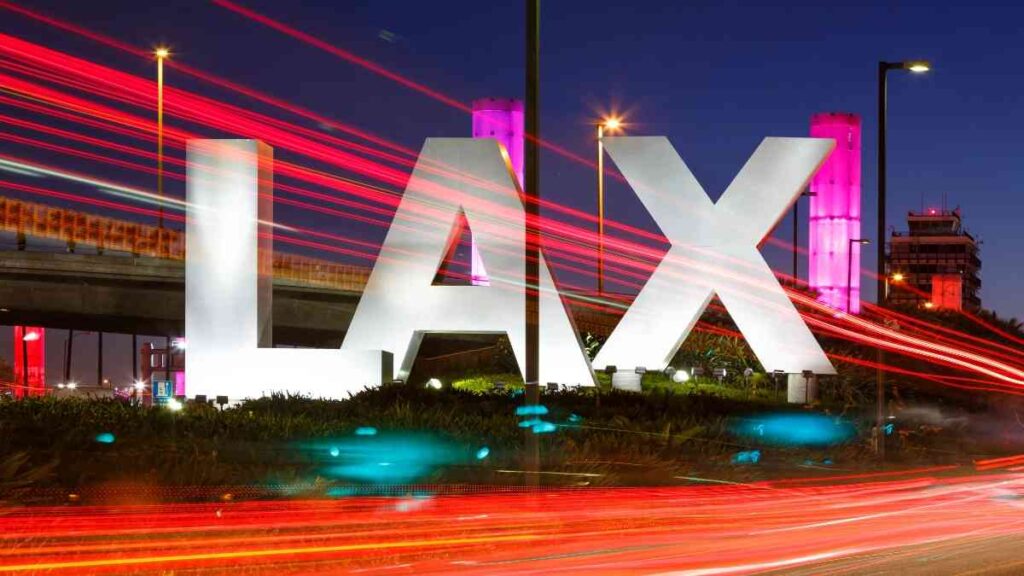 Los Angeles California itinerary, LAX airport