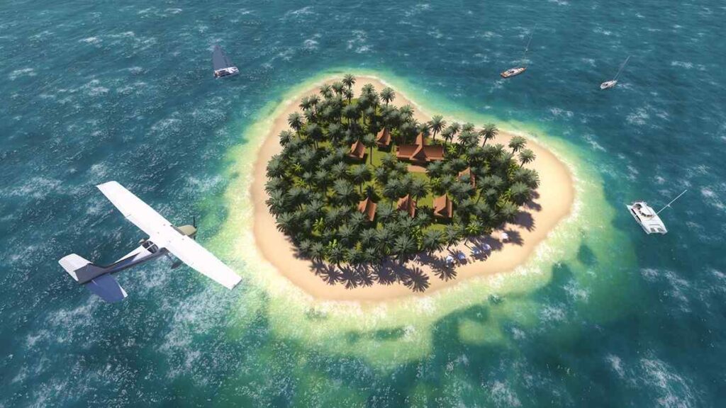 Maldivian seaplanes, the remoteness
