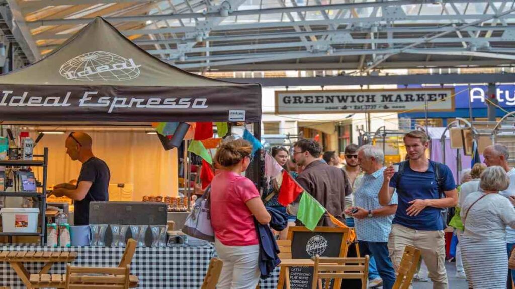 Popular attractions London England, Greenwich market