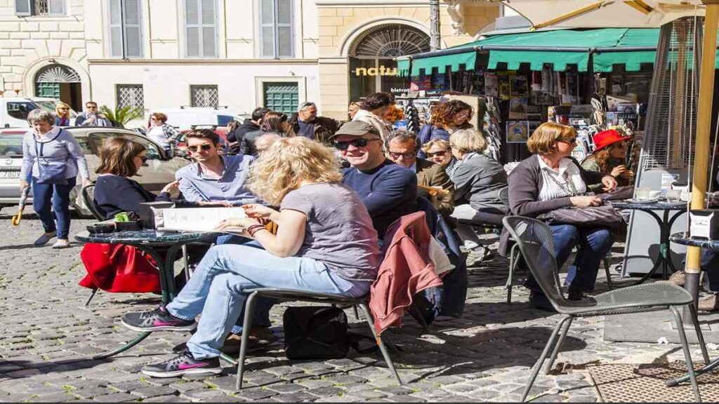 Rome in November, autumn clothing