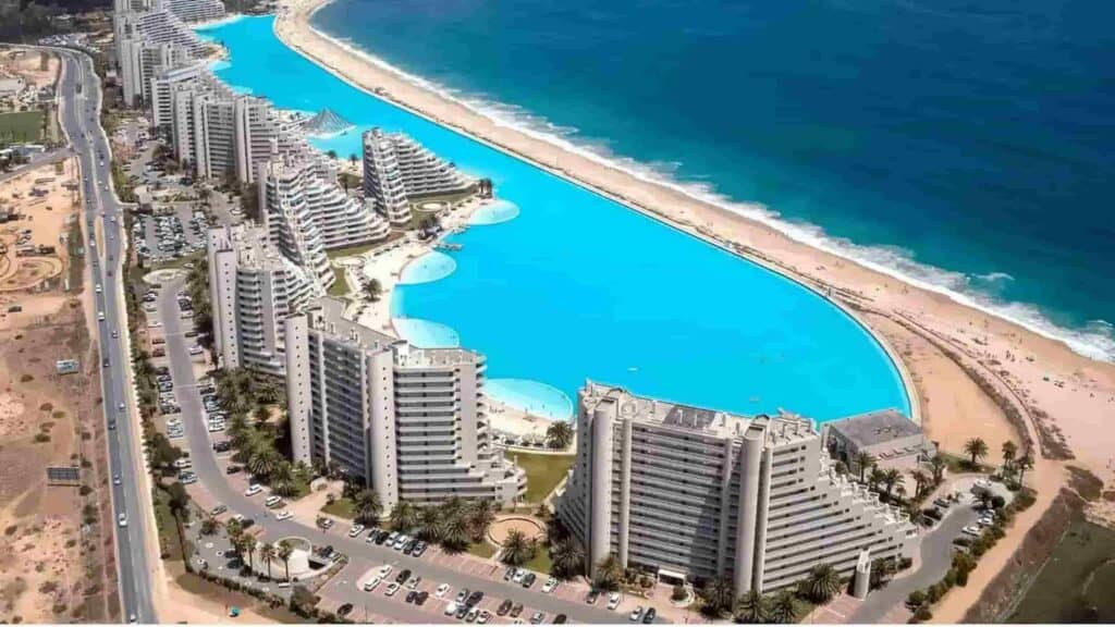 Largest swimming pool in the world, aerial view