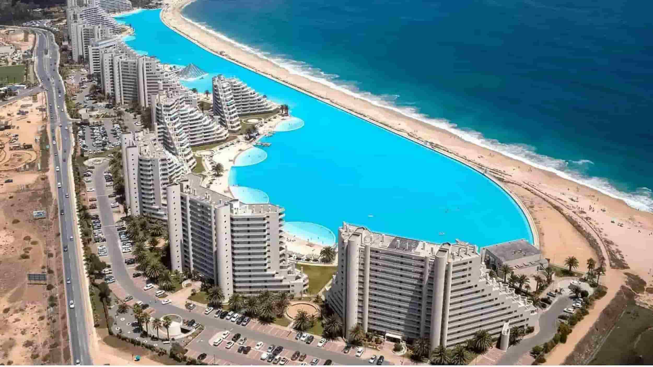 Largest swimming pool in the world, aerial view