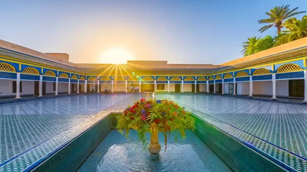 Marrakech city Morocco, Bahia Palace architecture