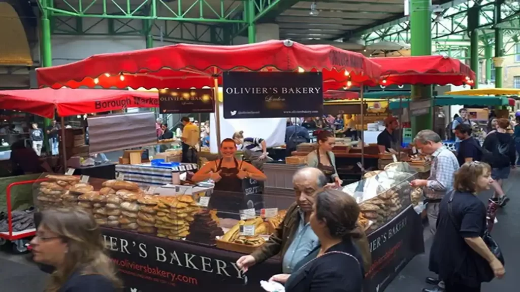 Family trips to London England, Borough Market food