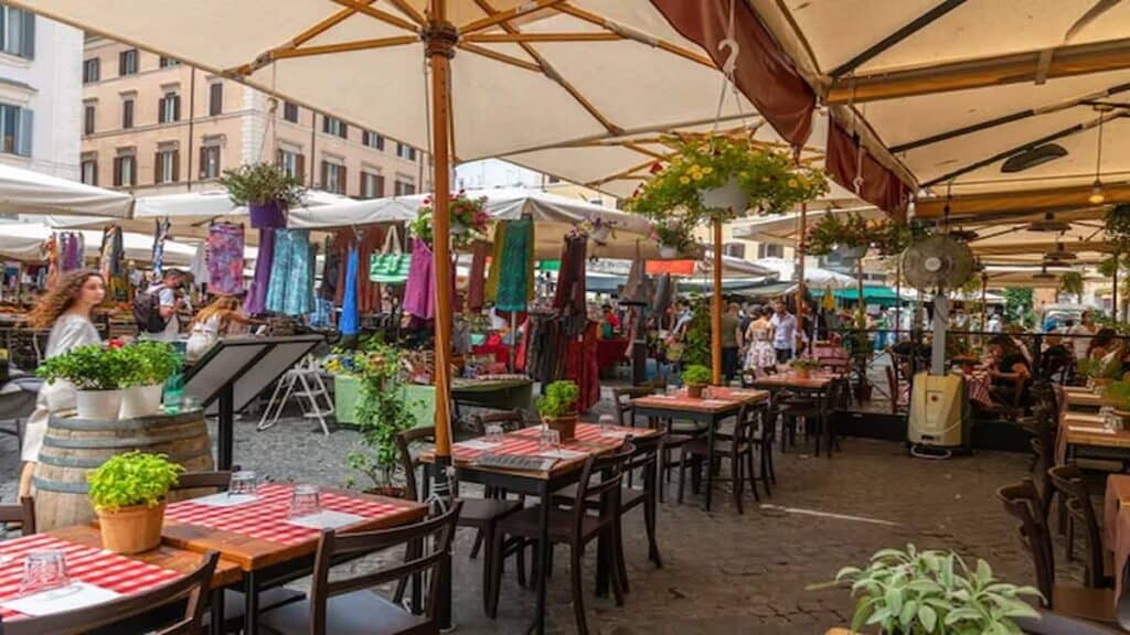 Tips for going to Rome Italy, Cafe Campo de' Fiori