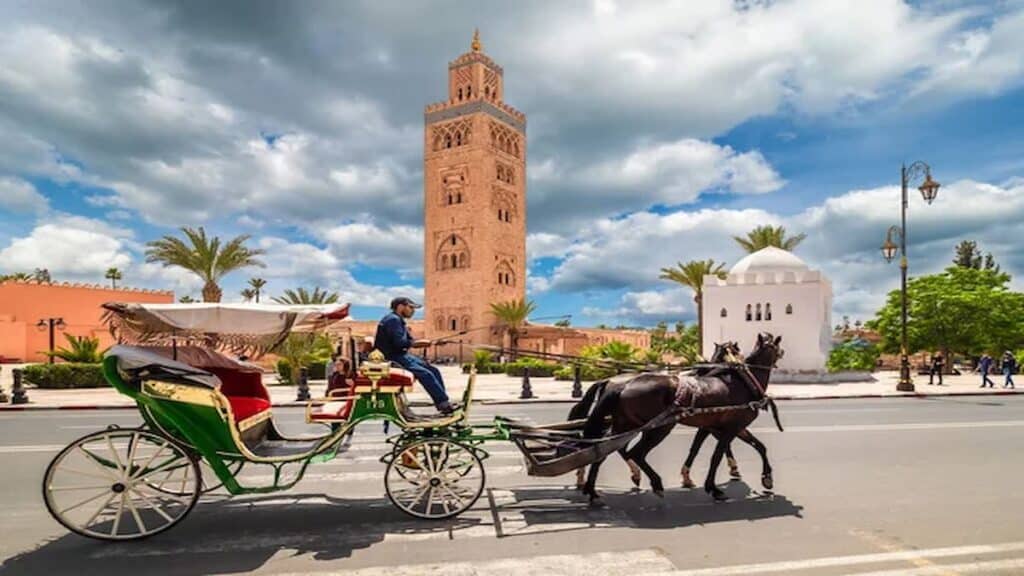 Marrakech city Morocco, Caleche carriage