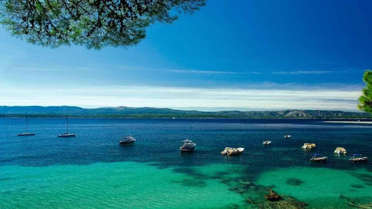 Beaches of Split Croatia, Zlatni Rat view