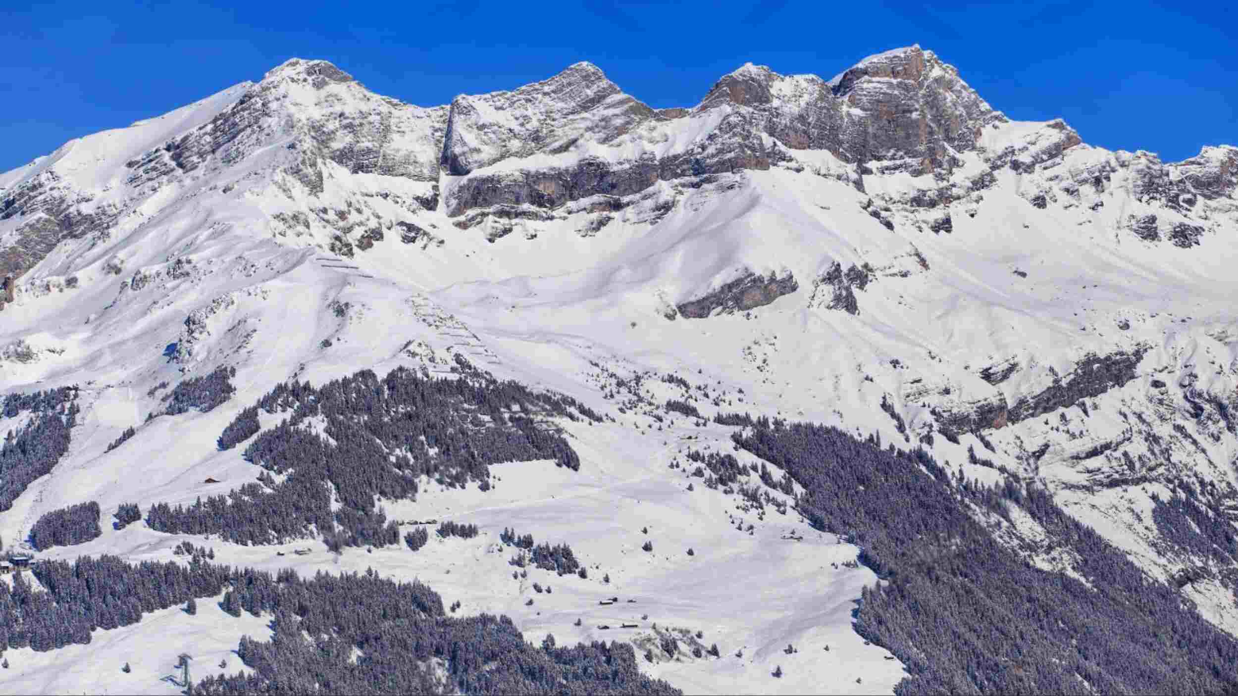 Mount Titlis in Switzerland, snow peaks