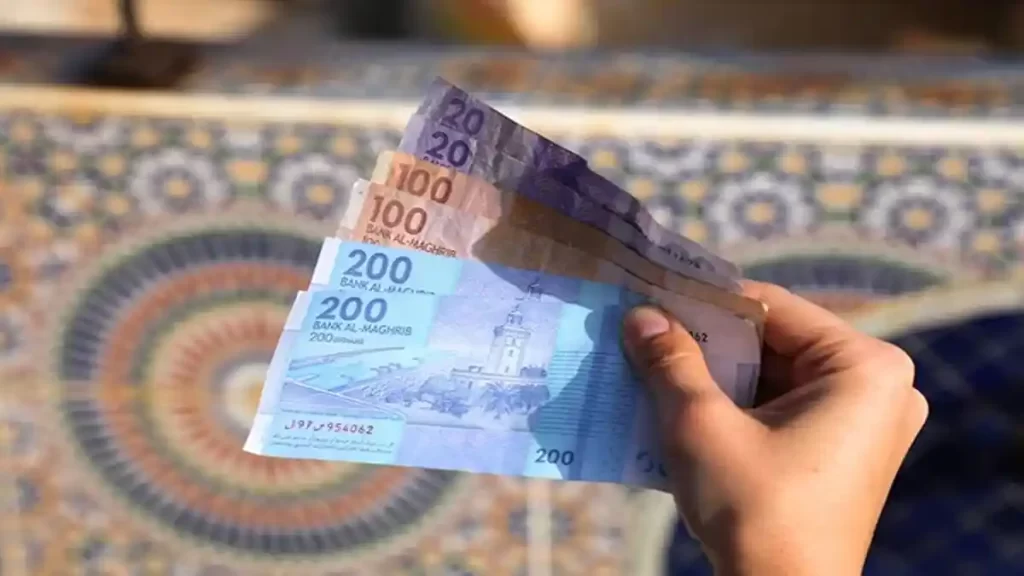 Marrakech city Morocco, Moroccan dirham currency
