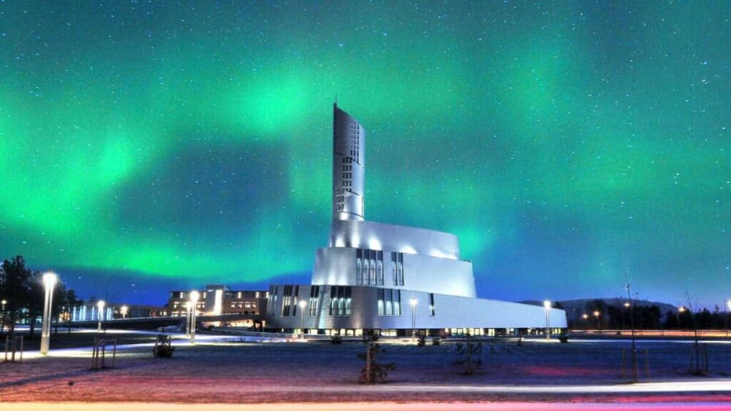 Norwegian aurora borealis, Alta Cathedral
