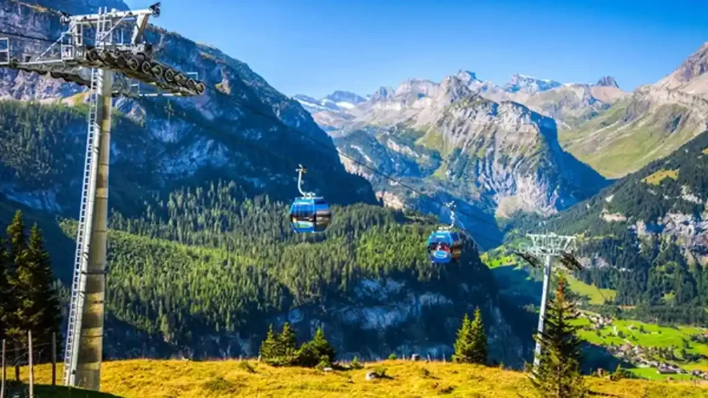 Oeschinen Lake Switzerland, cable car