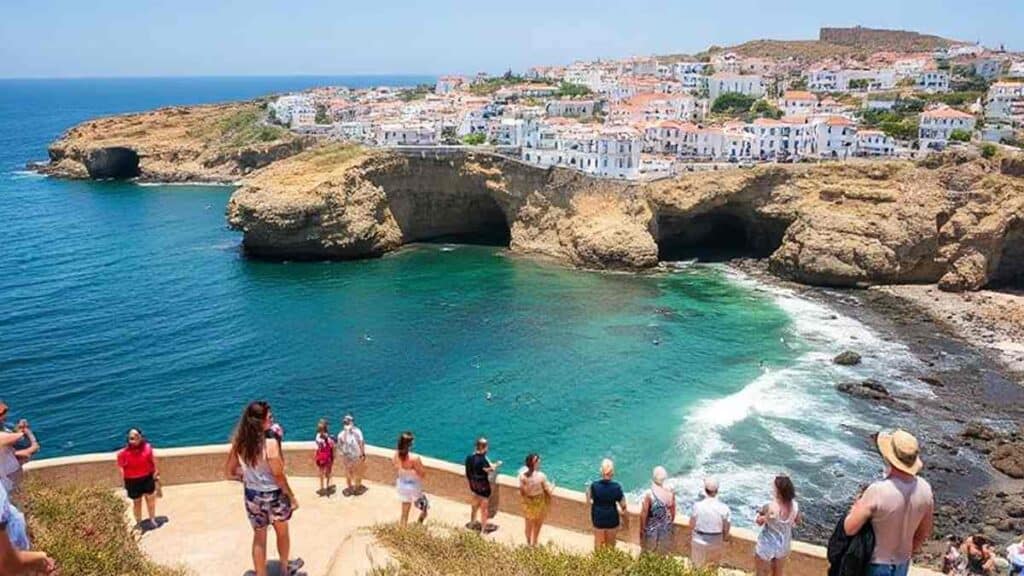 Where to stay in Algarve Portugal, People sightseeing in Carvoeiro