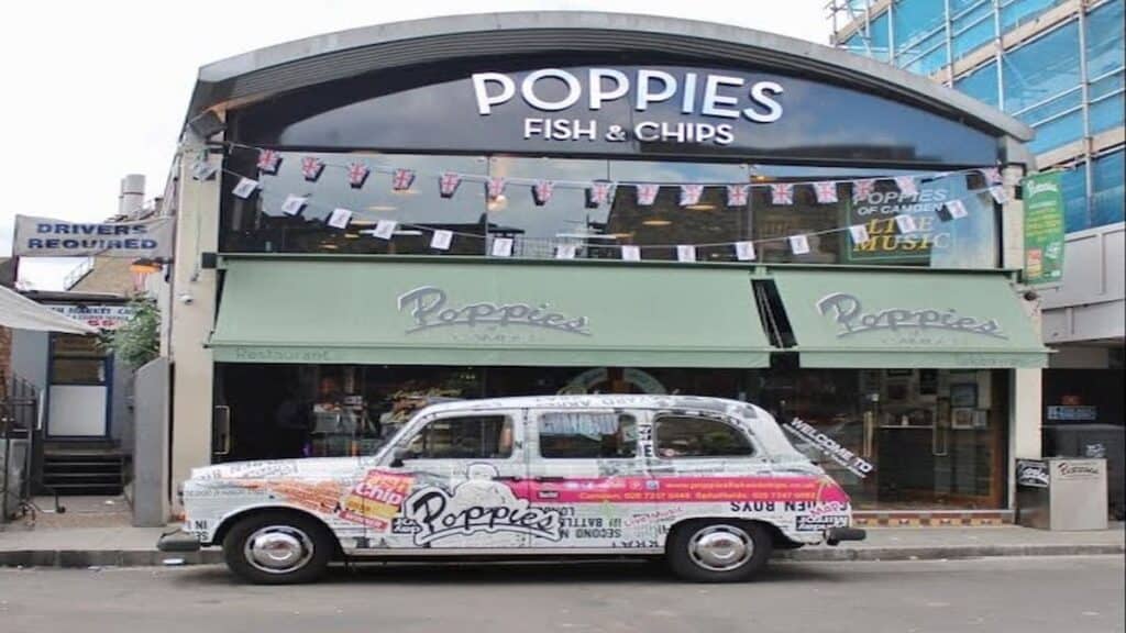Things to do in Camden Town, Poppies Fish and Chips