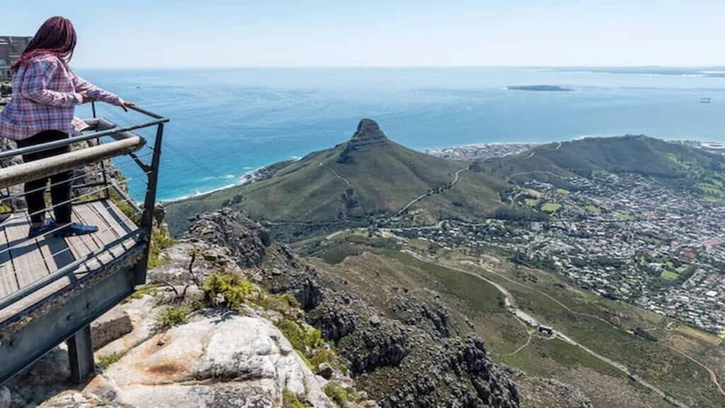 Lions Head South Africa, Robben Island view