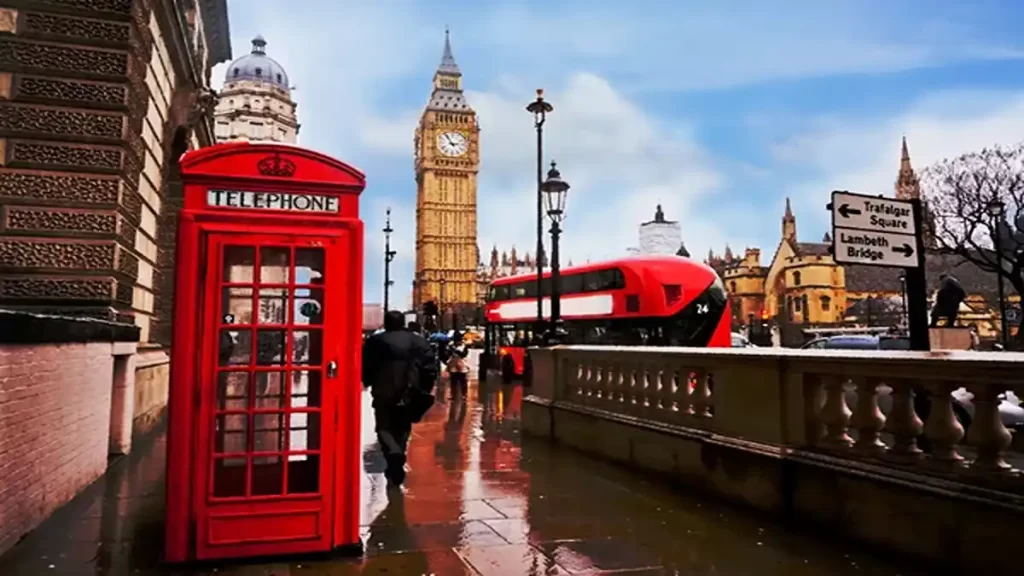 Family trips to London England, Thames riverside rain