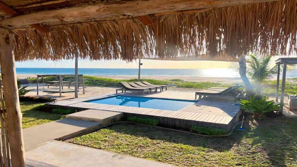 Tofo beach in Mozambique, beachfront resort