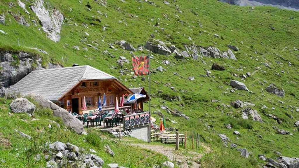 Oeschinen Lake Switzerland, Unterbärgli mountain path