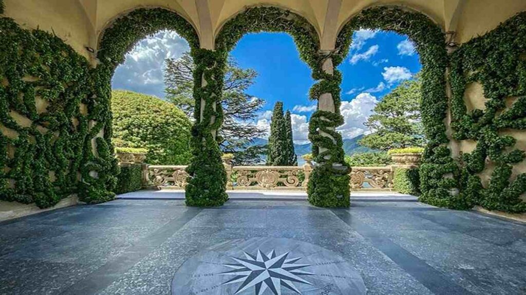 Where to stay on Lake Como, Villa Balbianello terrace